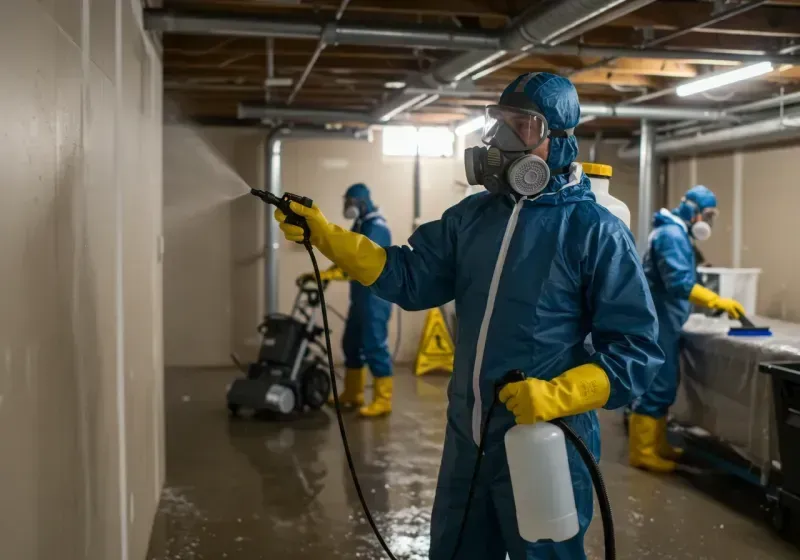 Basement Sanitization and Antimicrobial Treatment process in Spearman, TX